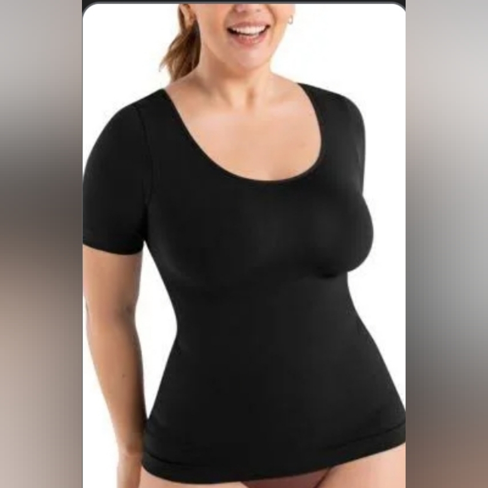 SHAPERMINT ESSENTIALS ALL DAY EVERY DAY SHORT SLEEVE SHAPING T-SHIRT Size XL